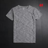 阿鹰健身衣 阳离子速干短袖T恤夏运动透气圆领弹力宽松男装 4#号色-烟灰 S(125斤左右或以下)