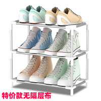 创意防尘鞋架时尚组合简约布鞋柜收纳柜加厚多层简易鞋柜特价 特价款三层小鞋架