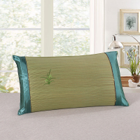 席业蔺草枕套 夏天加厚枕席 夏季单人草席冰丝枕头套一对拍2 简约款双面草席枕套42*70cm 47cmx74cm