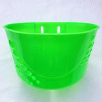 儿童自行车篮子车篓宝宝山地车小孩单车前筐塑料铁筐骑行配件 【绿色车筐】半圆形 送螺丝配件