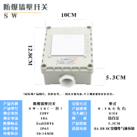 /防爆开关220V10A明装暗装墙壁插座86型单开墙壁插座墙壁开关 一开单控开关