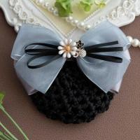 职业头花带网兜发夹发网布艺简约顶夹空姐护士发套工作头饰品 1号