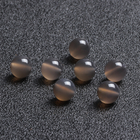 7a天然灰玛瑙散珠子半成品DIY水晶饰品配件材料灰色珠子整 7a优选6mm 62颗