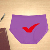 女士考试指定对中高考考研紫色对号红色考神冰丝无痕内裤大码 深紫对(后) S 60-80斤