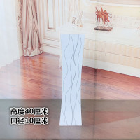 藤编铁艺简约仿陶瓷花瓶客厅干花插花落地大树脂北欧装饰花器摆件 乳白色 40厘米木质曲线