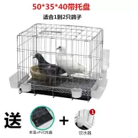 鸽子笼养殖笼鸽子配对笼大号鸽子笼家用带隔断繁殖鸽笼清仓 50*35*40带托盘