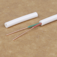 2芯单股电话线语音工程两芯通信话缆RJ11二芯电话线白色100米