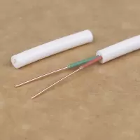 2芯单股电话线语音工程两芯通信话缆RJ11二芯电话线白色100米