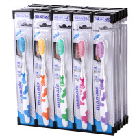 细软毛牙刷成人竹炭牙刷30支清洁牙齿家庭特惠装批发 曼爱思奶牛混色30支