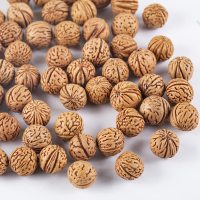 2020年野生桃核 桃核手串料 桃胡近圆料 脑纹打孔和不打孔的桃核 14-15mm左右50颗