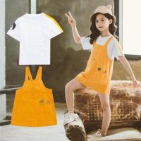 妃蝶轩[单件]3儿童装4女童夏装连衣裙洋气背带裙子套装3266 黄色 110cm