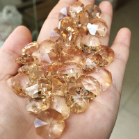 超闪水晶珠帘门帘玄关隔断挂帘散珠材料DIY灯饰配件八角珠斤 +钢圈默认铬色圈,要金色请留言