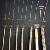 304不锈钢丝绳 1mm1.5mm2mm细软小钢丝绳晾衣绳防盗钢丝绳户 1.5mm钢丝绳 (50米1卷)晾衣架