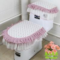 四季可用马桶垫 马桶三件套 蕾丝马桶罩 欧式卫浴马桶圈 香水百合三件套