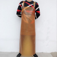 石材耐磨围裙防水防油加厚工业围兜双层屠宰场搬运工男女围腰 双层黄色石材围裙