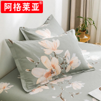 纯棉老粗布枕套一对装48x74全棉成人大号单人枕头套 玉兰香苑(粗布) 48cmX74cm