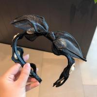 日韩网红简约森系发卡气质黑色发箍女百搭外出珍珠水钻头饰 黑色