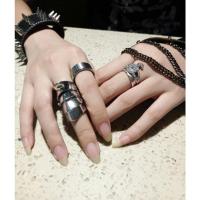 饰品首饰nana同款四节骨节戒土星戒指金色银色j003j004 J003银色（7号）