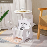 床头柜北欧简约床头储物柜客厅沙发边几小茶几卧室小圆桌特价 迷你小圆桌