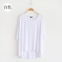 现代舞练功服上衣 宽松舞蹈服 现代舞中袖芭蕾舞 基训集训服 白色 均码