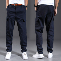 工作裤男宽松耐磨加厚劳保裤工厂薄结实汽修多口袋工作服裤子 深蓝四兜裤 一条 165/M