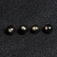 7A天然双金眼金曜石散珠子半成品DIY饰品配件金耀石整 精选7A双金耀 6mm [28颗]