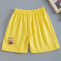 0条装男女宝宝短裤夏季裤子纯棉婴幼儿薄小孩儿童中裤尿裤 (10条装)闭档多色小吊熊中裤男 M码(0—1岁)左右