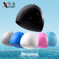 特价硅胶泳帽游泳帽男女防水护耳不勒头长发儿童成人专业游泳帽子 经典静谧黑 1顶