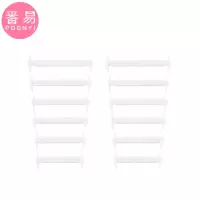 特价懒人鞋带免系硅胶鞋带扣运动小白鞋神器儿童男女鞋带免绑松紧 儿童款白色(12根)