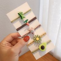 韩国法式可爱女头绳套装发卡夹子发绳学生头饰扎头发皮筋发圈发饰 3#牛油果套装