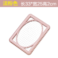 夏天服装厂员工坐垫网格透气座垫椅垫学生板凳夏季散热屁股垫 淡粉色 尺寸约33*25cm