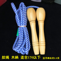 儿童跳绳小学生幼儿园体育专用可调节男孩女孩5678岁初学者小孩 胶绳蓝色送收纳袋(胶)