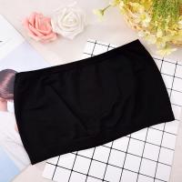 无肩带抹胸内衣 裹胸式聚拢美背女学生 少女打底防走光带胸垫文胸 无胸垫黑色一个 均码[80斤-135斤内均可穿]