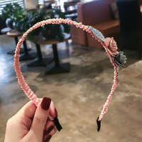 儿童女小学生中大童带齿发卡发箍可爱宝宝防滑头箍女孩压发头饰花 1#花朵款[粉+浅蓝]米奇飞飞旗舰店