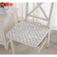 夏季冰藤凉席椅子坐垫餐椅垫办公室学生坐垫夏季透气电脑椅餐椅垫 亚麻灰色 40X40cm