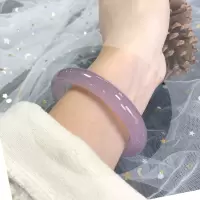 天然原矿玛瑙玉髓手女款紫粉黄水晶镯子送亲戚送朋友送礼佳品 45元直播选货 联系客服