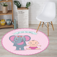 特价版简约北欧圆形地毯欧式圆毯卧室毯吊篮地垫吊椅圆垫客厅椅垫 发总动漫01 直径60厘米圆