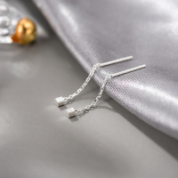 [纯银]耳线耳钉可选百搭简约女耳坠2019新款潮耳环S925[特价] 纯银流苏(一对)