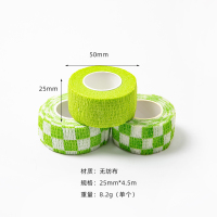 学生写字护指绷带神器可爱自粘缠手指关节保护套防磨手指老茧胶带 清新绿-3个装 有概率抽到同色 25mm*4.5m