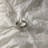 男女可调节个性创意文艺罗马戒指学生情侣复古开口罗马数字戒指 男款-罗马数字戒指A1001