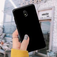 红米8A手机壳Redmi 8A手机保护套小米8a男女学生老人潮款软钢化膜 纯黑色 XJQ[送钢化膜+挂绳]