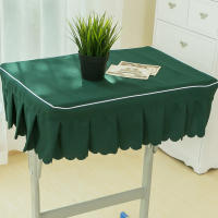 小学生桌布教室课桌套学校课桌布40×60天蓝色书桌套绿色学生桌罩 墨绿色 4#无裙摆 无边条(40*60cm)
