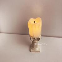 不腻少女心*ins风小夜灯学生宿舍灯罗马柱蜡烛烛台礼物小夜灯 乳白色