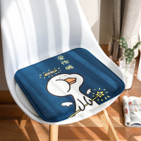 卡通坐垫学生椅子垫办公室久坐冬季凳子餐椅垫毛绒坐地上屁股垫子 爱你鸭 40X40cm