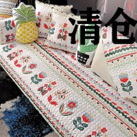 卡通特价可爱全棉沙发垫简约四季通用布艺纯棉防滑夏靠背巾套罩式 畅游花海(亏本清货款) 70*70cm