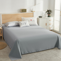 床单单件纯色双人水洗棉学生宿舍被单单人网红ins风1.5米1.2m床罩 灰色 [单床单]120*210cm