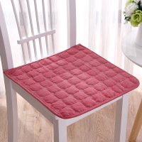 全棉椅子坐垫椅垫办公室学生透气电脑椅凳欧式简约餐桌椅垫子四季 西瓜红- 40X40cm