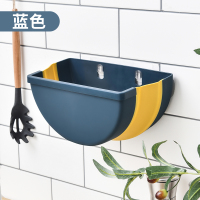 特价厨房折叠垃圾桶壁挂式家用橱柜门杂物桶拉圾筒悬挂车载车内 蓝色