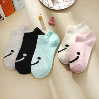 袜子女短袜浅口春季运动风棉袜低帮短筒吸汗篮球长袜学生薄款透气 4606款[5双] 均码[买2件减3元]收藏送福袋