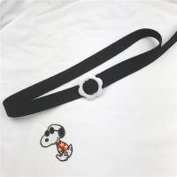 INS简约百搭韩国可爱学生糖果纯色帆布细腰带女士牛仔裤带小皮带 黑色 120cm